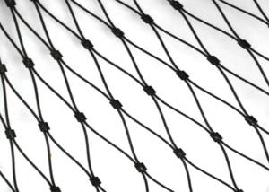 Wholesale Ferrule Black Oxide Wire Rope Coated 316l Stainless Steel diamond mesh fencing 25x25mm from china suppliers
