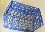 PVC Plastic Shopping Baskets With Handles , Customized Logo Grocery Store Hand