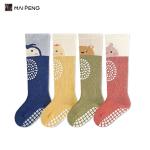 Cute Cartoon Pattern Custom Knee High Socks Cotton Non Slip Baby Stockings