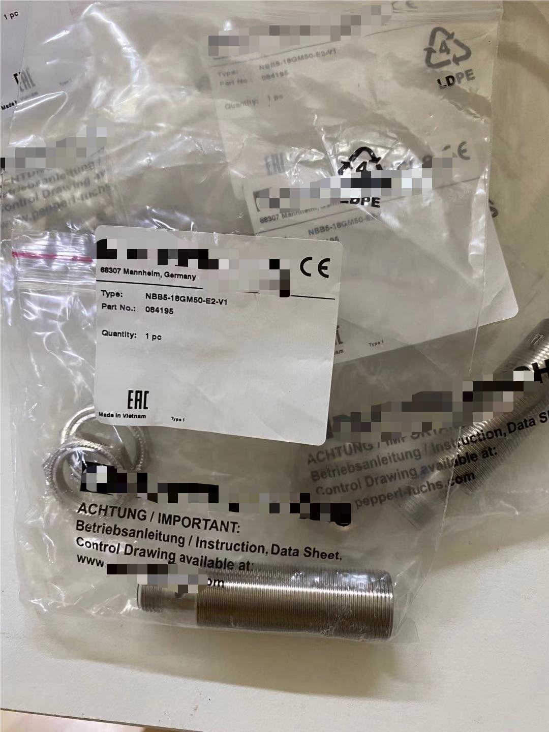 P+F NBB5-18GM50-E2-V1 IP68 M18 Inductive Sensor