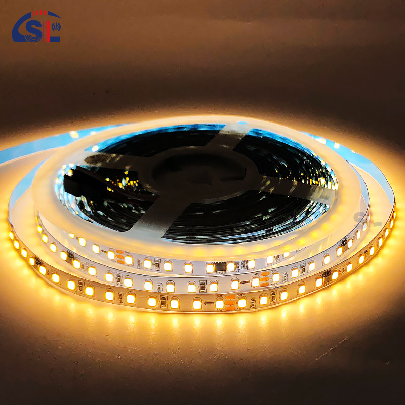 Residential LED Light Strip DC12V 24V SMD2835 Electroplate PCB 120Ds 8mm Ra 80 3000K