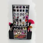 Acrylic Makeup Organizer for Brush Compartment Plexiglass Rotating Lipstick