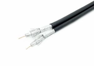 Wholesale Dual RG6 Tri Shield 18AWG 75 Ohm Coaxial Cable Bulk Siamese CATV SATV Wire from china suppliers