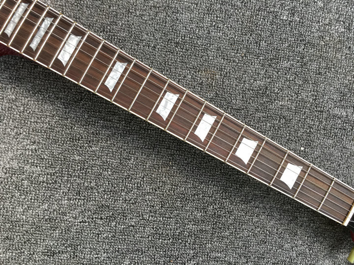 Custom Shop Vintage one piece body and neck lp guitar Double Cut Body ES Electric Guitarra Left Handed Custom Available