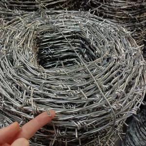 Wholesale 2.8mm~1.8mm Prison Barb Wire Fence Hot Dipped Galvanized Barbed Wire anti oxidation from china suppliers