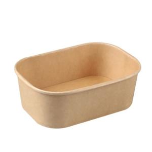 Wholesale 750ml Disposable Kraft Paper Bowls Paper To Go Container Grease Resistant from china suppliers
