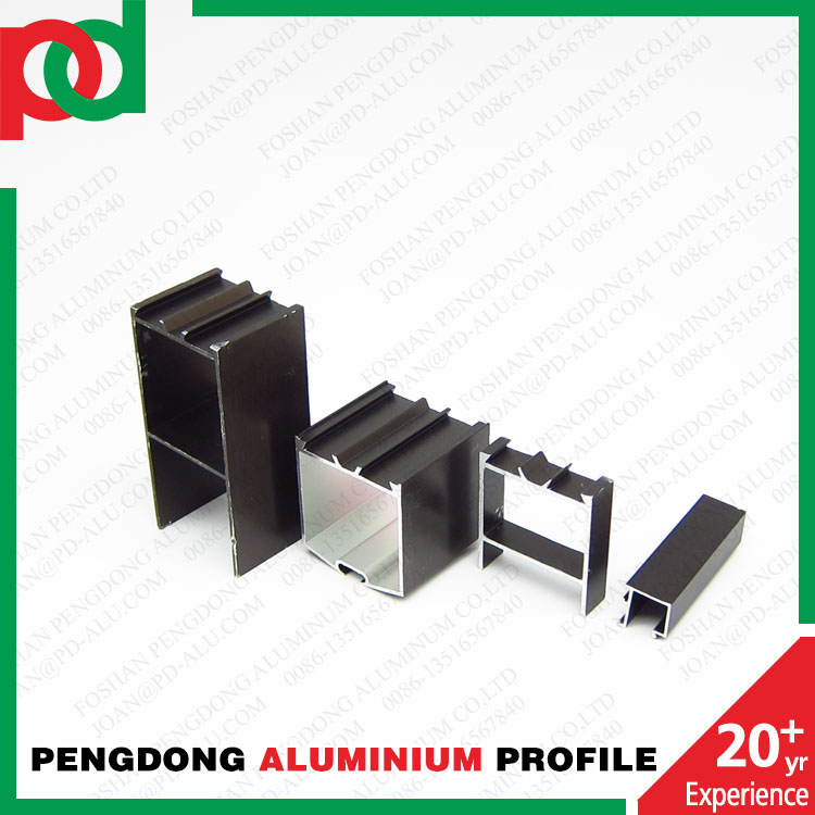 T5 Temper Aluminum Extrusion Profile for Sliding Windows in Every Colour Wooden Grain