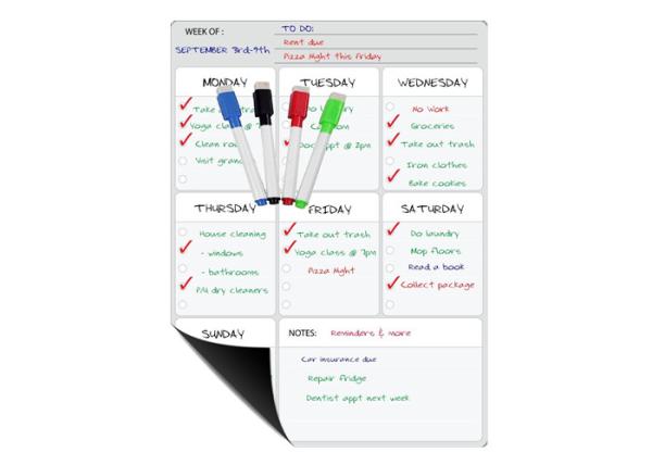 Kitchen Fridge Magnetic Dry Erase Whiteboard Sheet With Stain Resistant