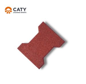 Wholesale Nontoxic Dog Bone Pavers Anti UV , Shockproof Recycled Rubber Paving Slabs from china suppliers