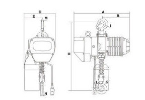 Trolley / Hook Type Electric Chain Hoist , Motorized Chain Hoist 0.5T - 10T