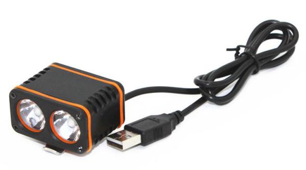 Long Pressing USB Rechargeable Bike Headlight , High Lumen Mountain Bike