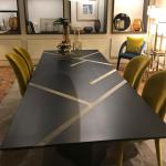 2000mm 29.9" Contemporary Luxury Dining Table , Stainless Steel Mid Century