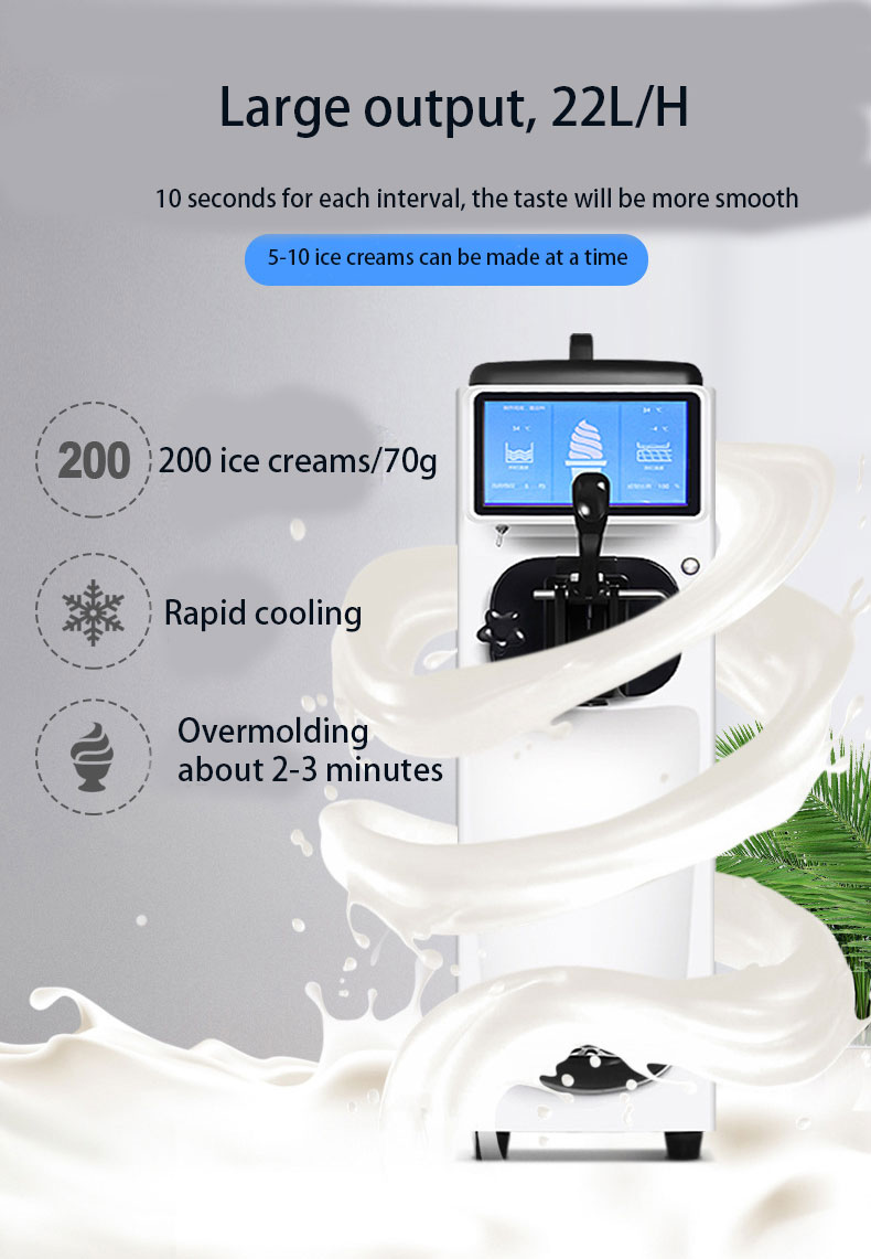 Stainless Steel Table Top Soft Ice Cream Machine for Commercial Catering Applications