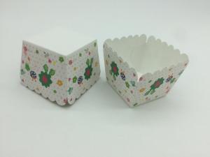 Wholesale Cute Square Cupcake Liners Food Grade Paper Single Wall Customized Size from china suppliers