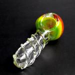 Simple Straight Style Scientific Glass Tobacco Pipe / Thick Glass Pipes OEM