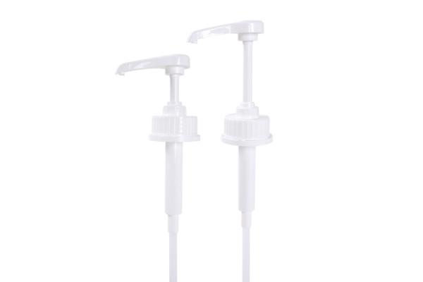 Food Safe Plastic White 43mm Coffee Syrup Dispenser Pump Closure For Juice