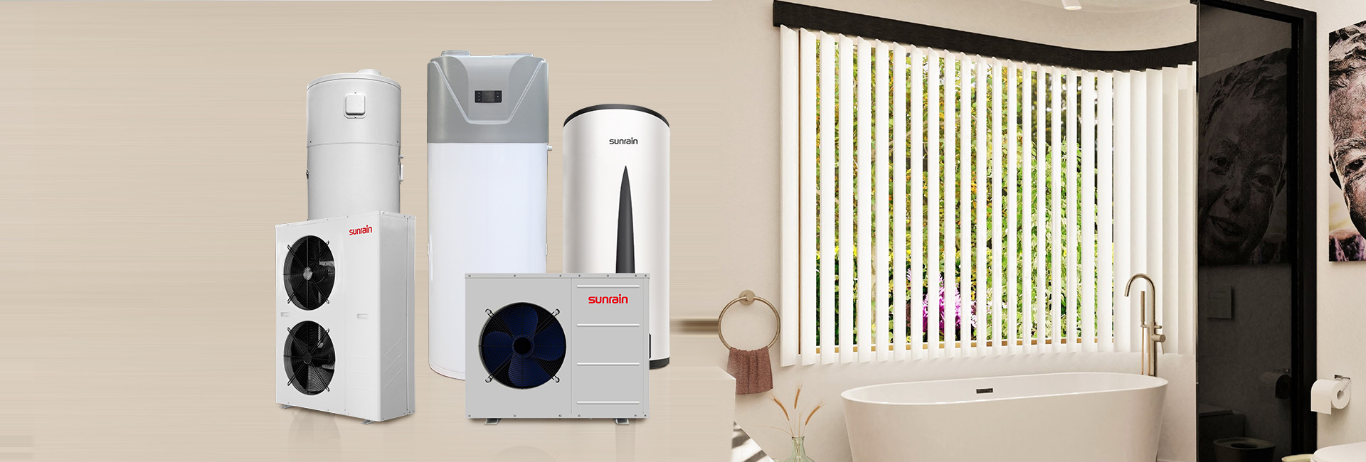 R134a Wall Mounted Heat Pump 80L Air To Water Heating System