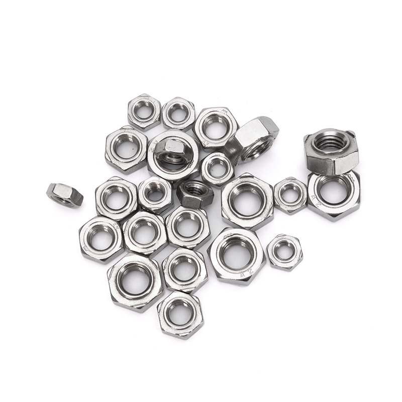 Customized Standard Natural Stainless Steel 201 M10 Hex Head Nut Manufacture for Imperial Inch JIS Standard