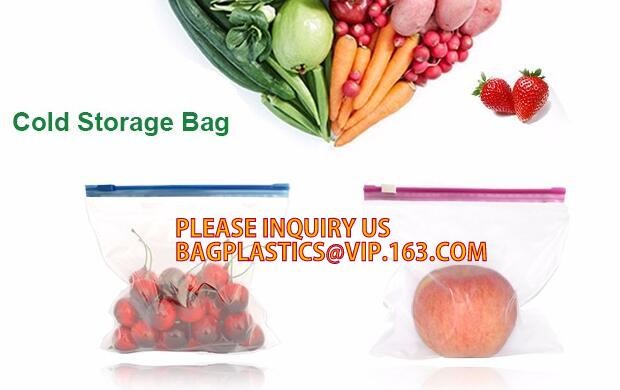 pouch inequilateral double track press lock watertight zipper, food storage double zipper bag, Quart Waterproof double c