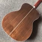 Custom acoustic electric guitar OM body round body solid top guitar rosewood