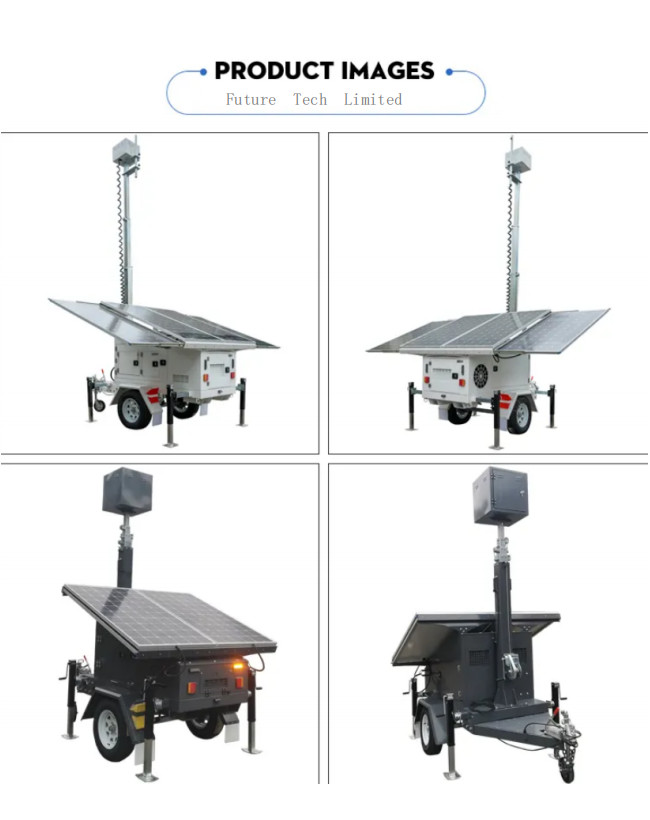 Powerful LED Solar Tower Light Zero Noise Solar Powered Portable Light Towers