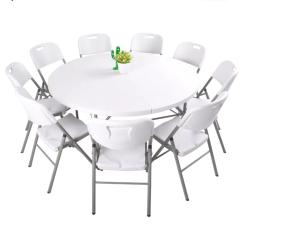 Wholesale Half Round 10 Seater Folding Plastic Table And Chair For Outdoor from china suppliers