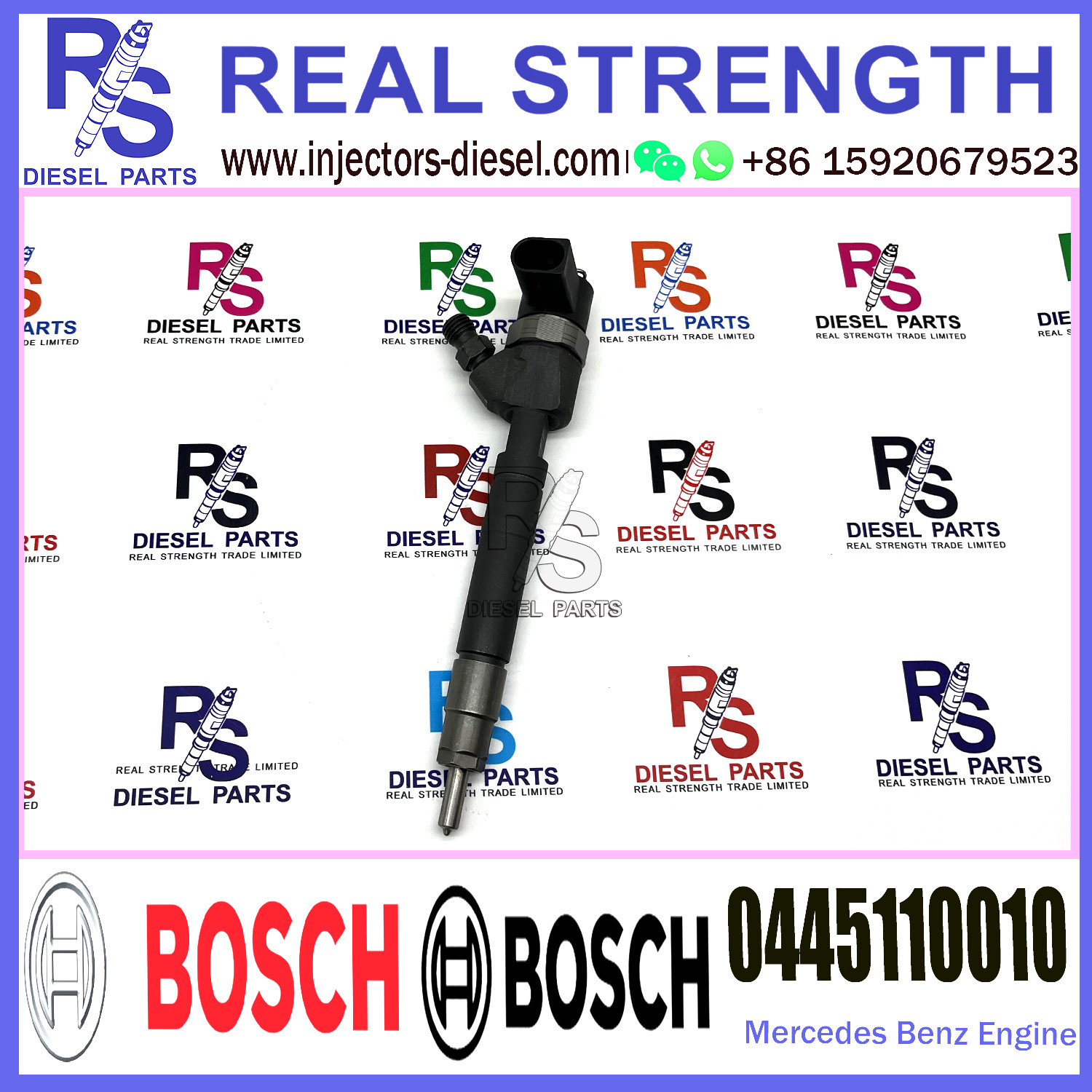 Diesel Fuel Common Rail Injector 0445110009 0986435004 0445110010 0986435004 For Mercedes-Benz 2.2CDi Engine