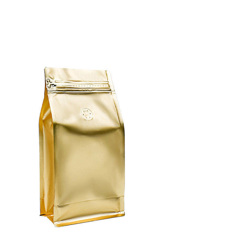 Custom Printed Resealable Packaging Aluminum Foil Flat Bottom Stand Up Pouch 1lb Coffee Bean Bag With One Way Valve