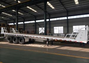 Wholesale Mn Steel 3 Axles Container Semi Truck Flatbed Trailer Carrying Heavy Goods from china suppliers