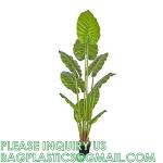 Fake Colocasia Esculenta, Plastic variegata artificial Taro, Subtropics Faux