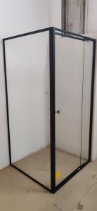 Wholesale Aluminium Pivot Door 900x900x1850 Black color,Easy DIY installation from china suppliers