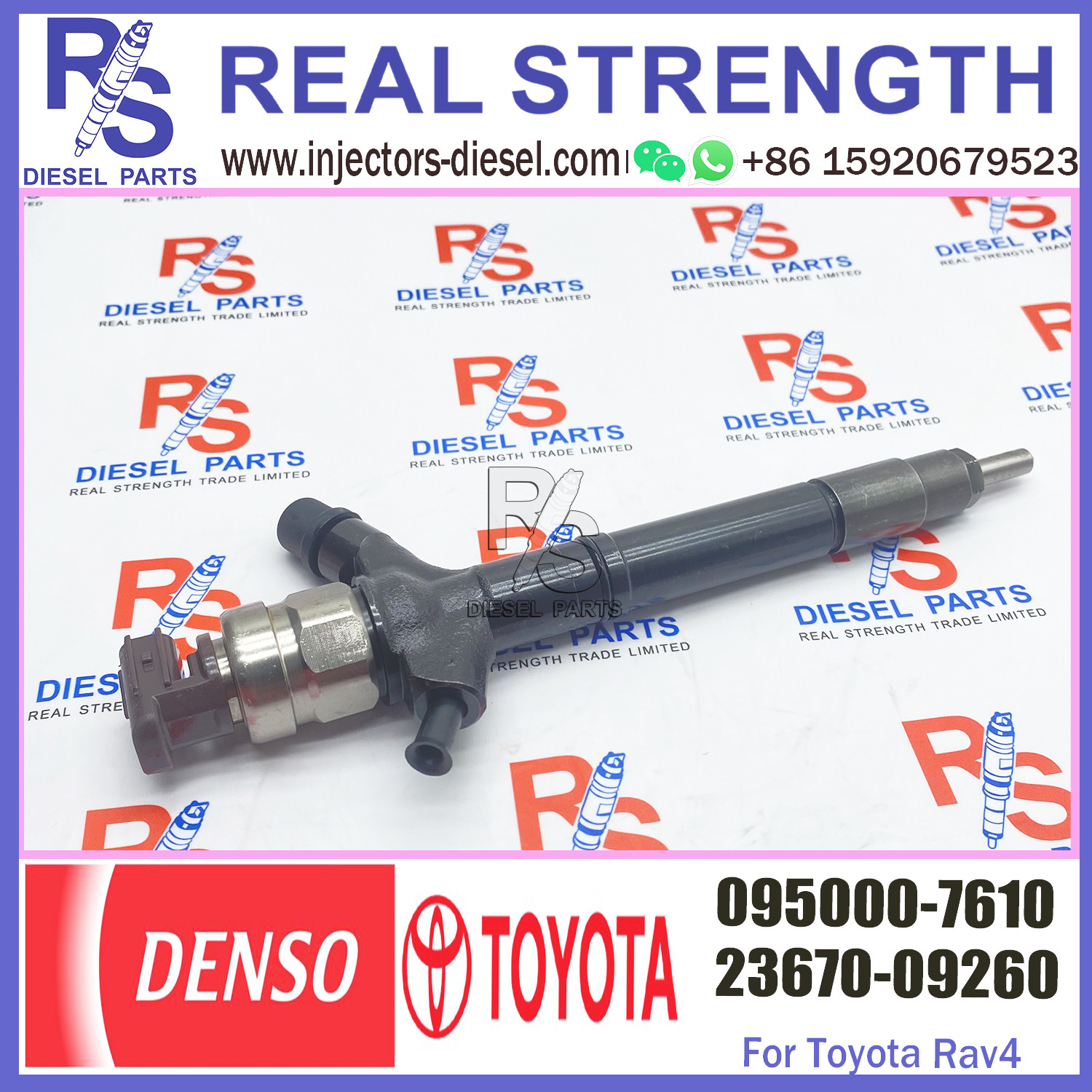 original New Common Rail Fuel Injector 095000-7610 23670-09260 095000-7600 23670-0R160 095000-7630 23670-0R170 For Toyo-