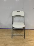 Outdoor White Plastic Metal Folding Chairs For Events Garden Party Chairs