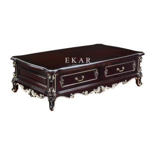 Wholesale Living Room Luxury Carved Oak Black Coffee Table from china suppliers