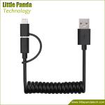 Wholesale USB Data Cable Spiral Coiled USB Male to Micro USB Cable for Phone