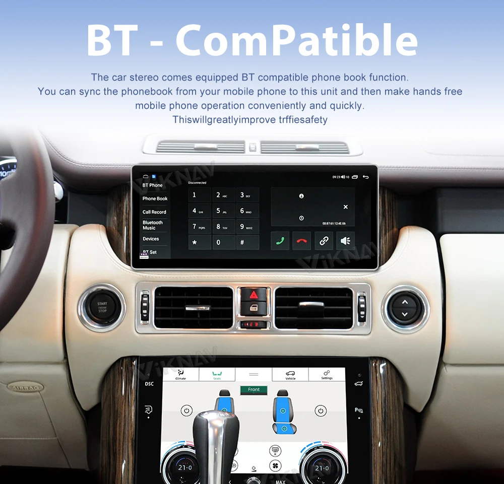 12.3inch Car Radio For Land Range Rover Vogue V8 L322 2002-2012 Touch Screen GPS Navigation Multimedia Stereo Player
