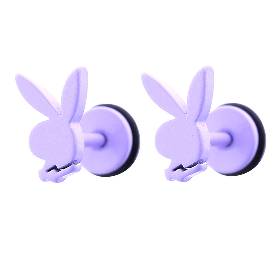 Stainless Steel fashion cartoon rabbit avatar New Design health care stud Earring gift for girls