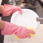 Pink Flock Lined Multi Purpose L50g Latex Cleaning Gloves