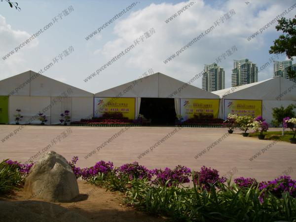 Large French Windows Outdoor Exhibition Canopy Tent PVC Fabric 18 x 33m Aluminum