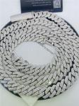 GRA Diamond Chain Necklace 18 Inch 925 Sterling Silver VVS Diamond Chain