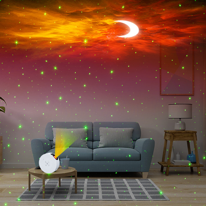 Portable RGB Moon Projector Night Light , Durable Stars And Moon Projector Lamp