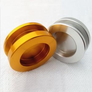 Wholesale Glass sliding door handle in gold plated , single hole door handle from china suppliers