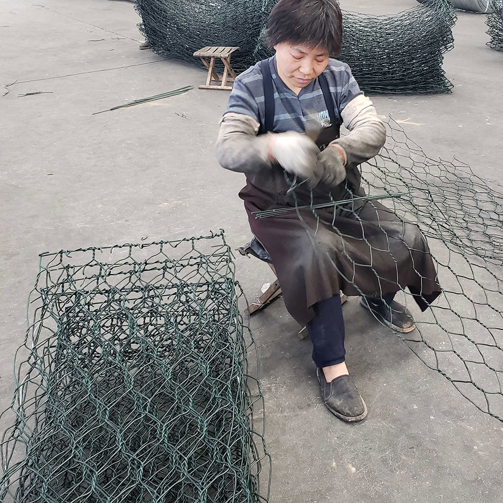 Pvc Coated Galvanized 2mm Gabion Wall Retaining Wall Hexagonal Wire Mesh