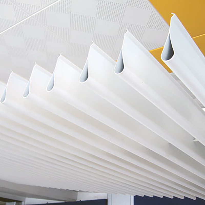 White Water Drop Screen Ceiling Aluminum Alloy U Shaped Screen Ceiling