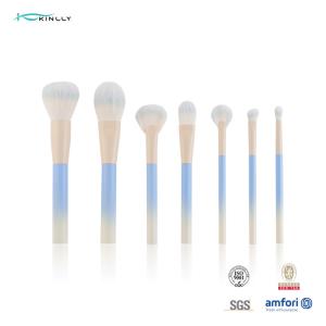 Wholesale 7PCS Travel Cosmetic Makeup Brushes Sets With Plastic Handle Eco Friendly from china suppliers