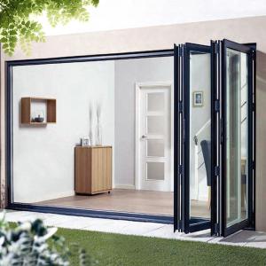 Wholesale Insulated Prefab House Exterior Aluminum Folding Door Patio Double Glazing from china suppliers