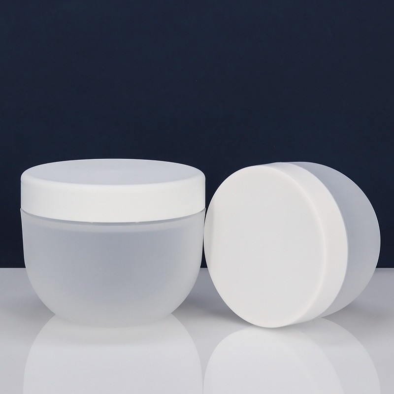 Customized 300g 500g Cream Jar Containers Empty Plastic Frosted Face For Cosmetics