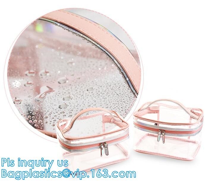 Cosmetic Bag with Zipper Candy Carry Bag, Waterproof Beach Tote Bag with Zipper Closure, mesh makeup bag for costmetic b