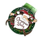 July Christmas Running Medals Marathon Finisher Award Flip Top Medal