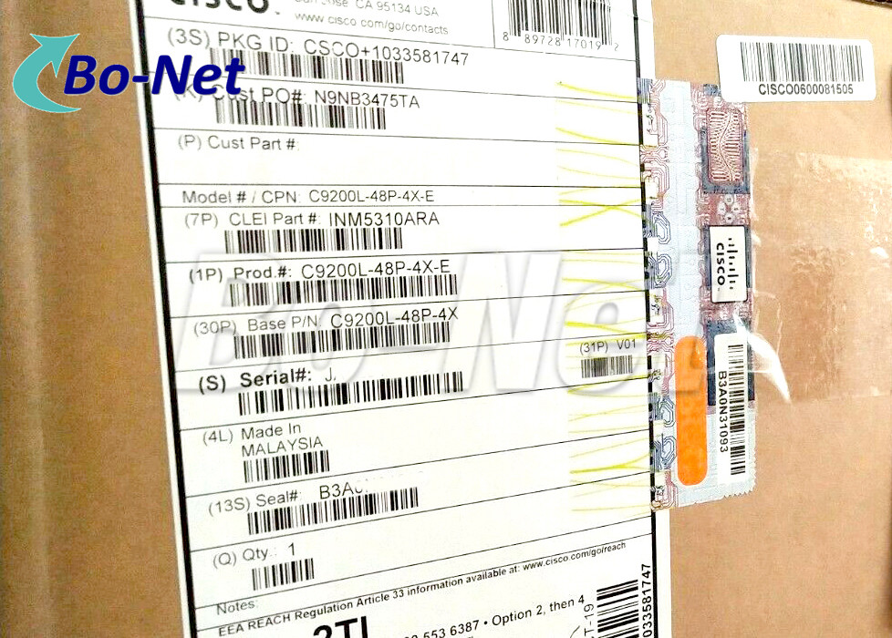 Cisco Gigabit Switch New Original C9200L-48P-4X-E Cat 9200L Switch 48 Port Full PoE+ 4x10G Switch